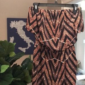 ASTR off the shoulder jumpsuit with pockets